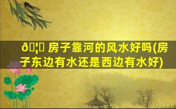 🦋 房子靠河的风水好吗(房子东边有水还是西边有水好)